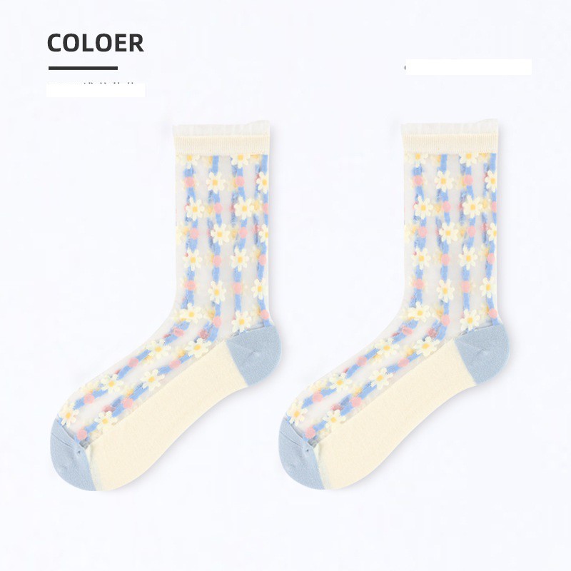 Vớ, TẤT lụa thủy tinh nữ  dễ thương VINTAGE 03