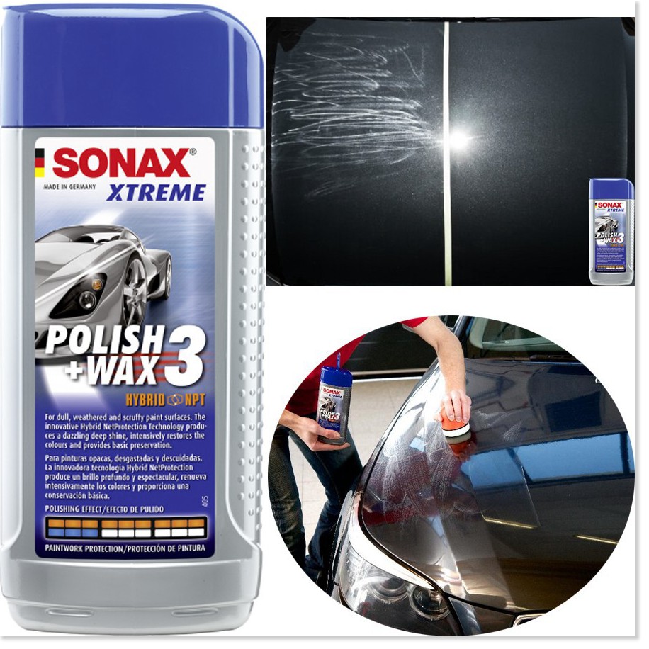 [ SỬA CHỮA LƯU ĐỘNG 24/7 HCM ] [KEM ĐÁNH BÓNG XÓA XƯỚC TẶNG KHĂN 3D] Sonax Xtreme Polish Wax 3 250ml GARA NGUYỄN LỢI