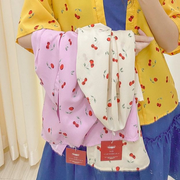 Sumire Store Áo Kimono Quả cherry Tím