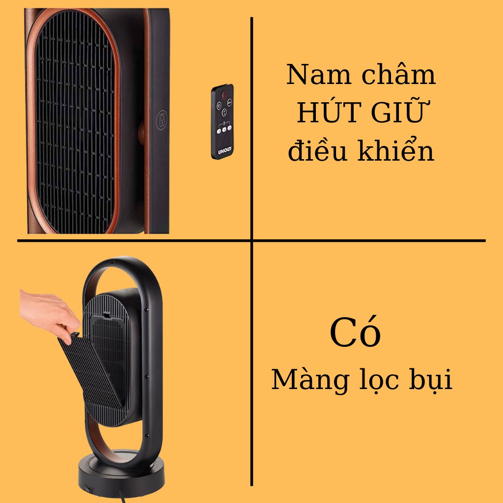 Máy sưởi ceramic UNOLD Ceramic 3 chiều Máy sưởi mini