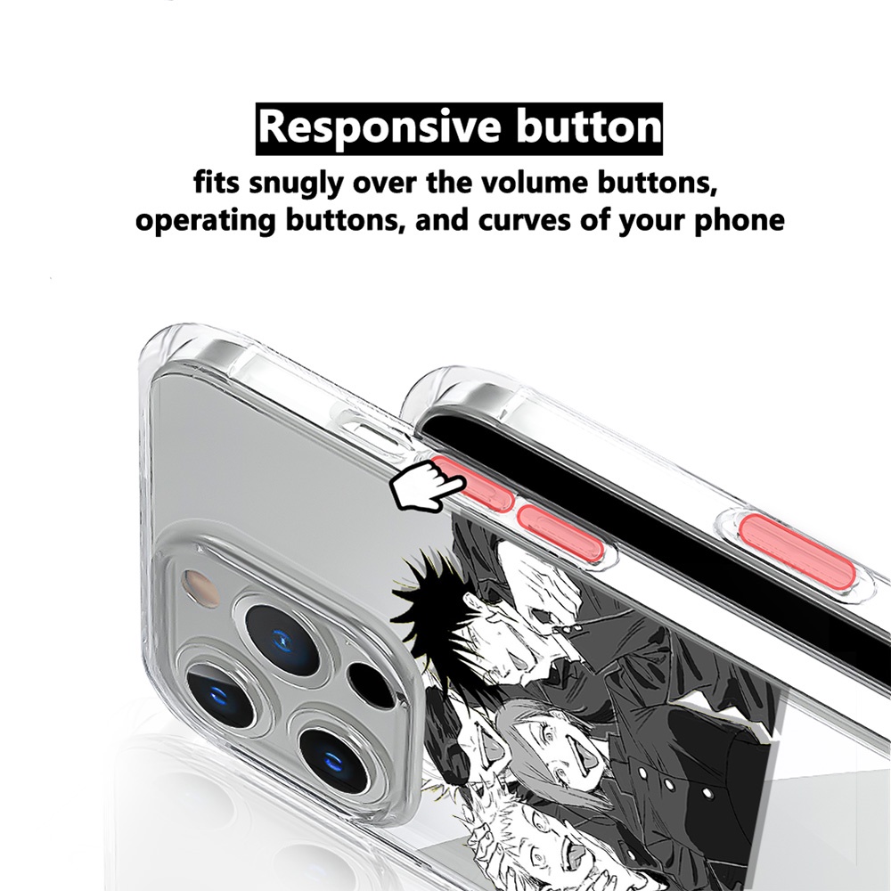 Ốp Điện Thoại TPU Mềm Trong Suốt Chống Sốc In Họa Tiết Anime Jujutsu Kaisen Cho iPhone 14 Plus 13 12 11 Pro Max