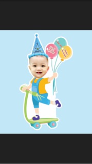 Combo phụ kiện sinh nhật backdrop+Chibi