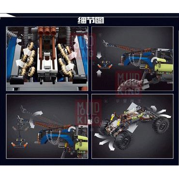 Mould King 18006 Rebel Tower Truck Technic Bộ đồ chơi lắp ráp Xe tải quái vật điều khiển từ xa ( có App điều khiển đt )