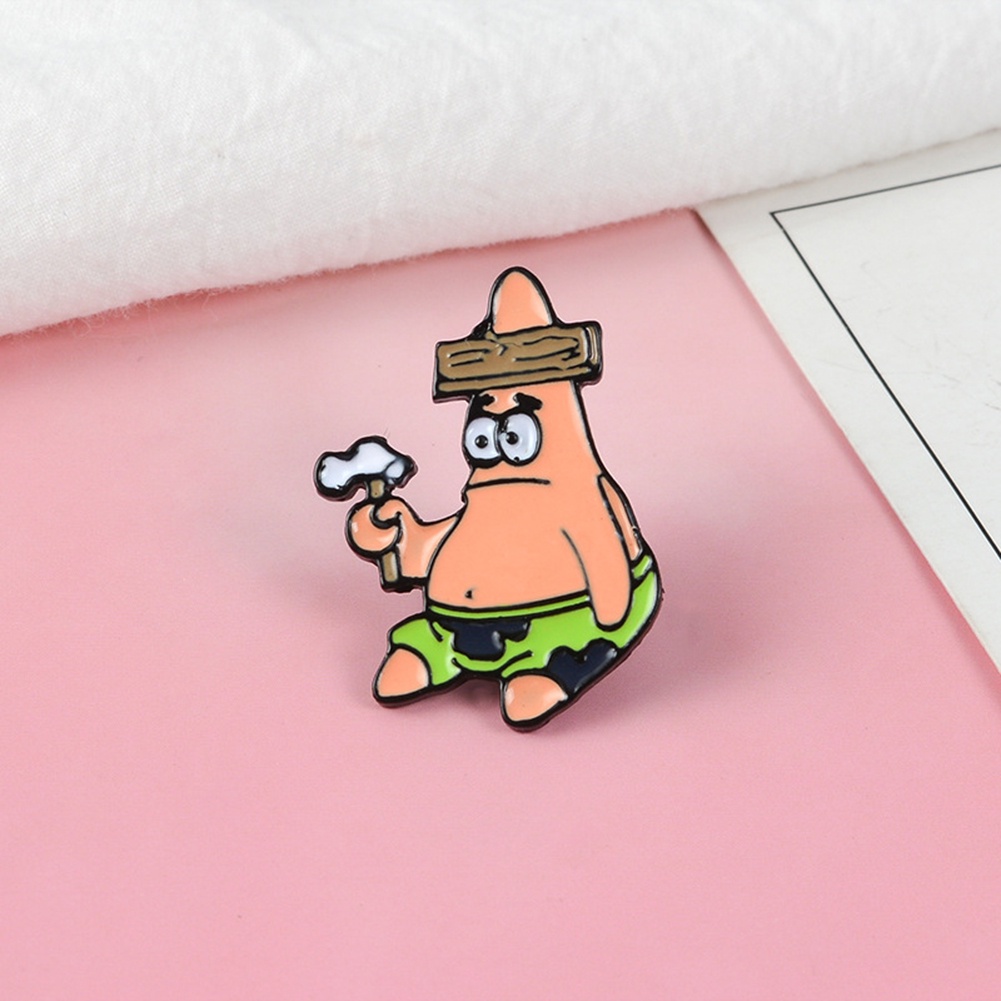 Ghim cài áo nhân vật hoạt hình dễ thương Spongebob Patrick cho nam nữ