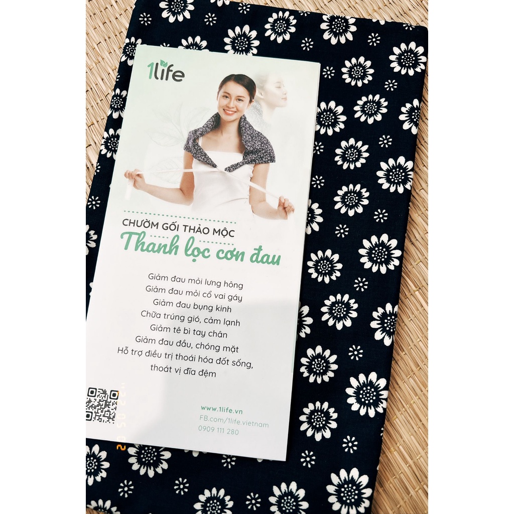 Gối Chườm Thảo Mộc Nóng Lạnh 1Life Hot & Cold Herbal Pillow Thành Phần Tự Nhiên