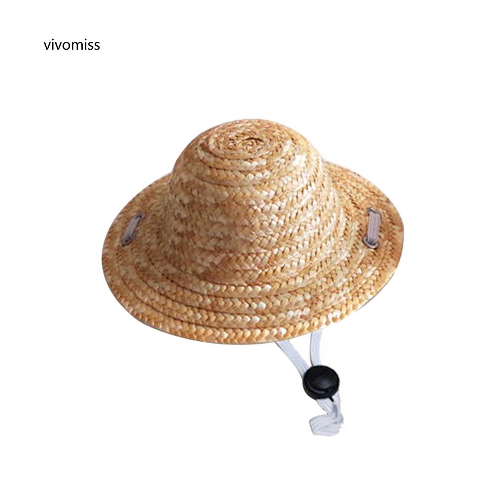 Nón cói rộng vành xinh xắn dành cho thú cưng