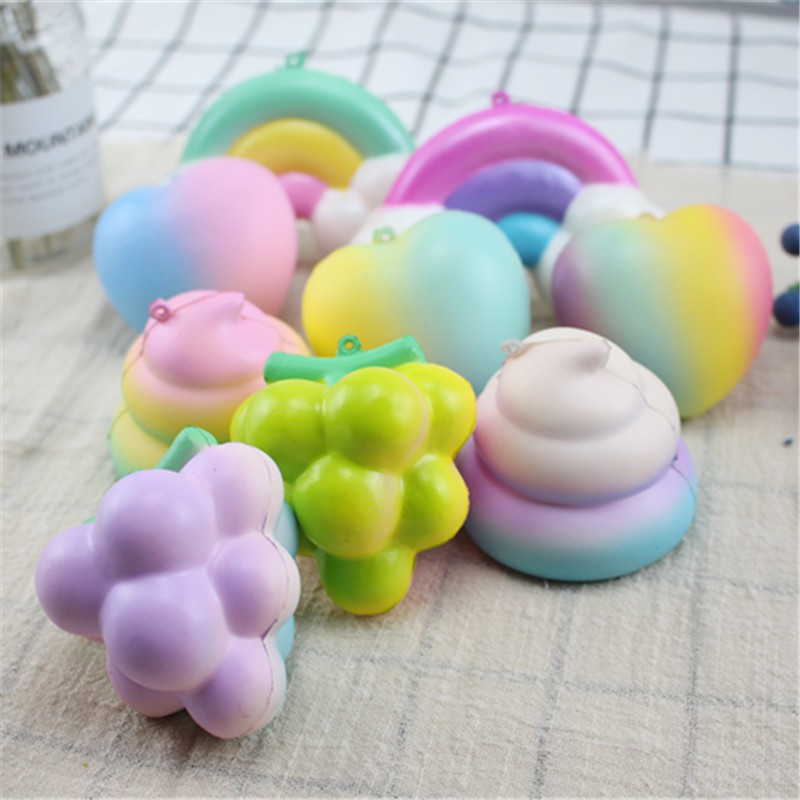Đồ chơi bóp mềm dẻo màu cầu vồng giảm căng thẳng