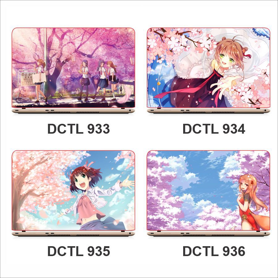 Miếng decal dán mặt lưng Laptop  Anime - Mã DCLT 920 - 940