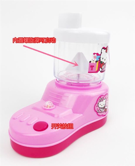 Set 2 Món Máy Xay Sinh Tố + Máy Trộn/ Máy nướng Bánh mì Hello Kitty Dùng Pin