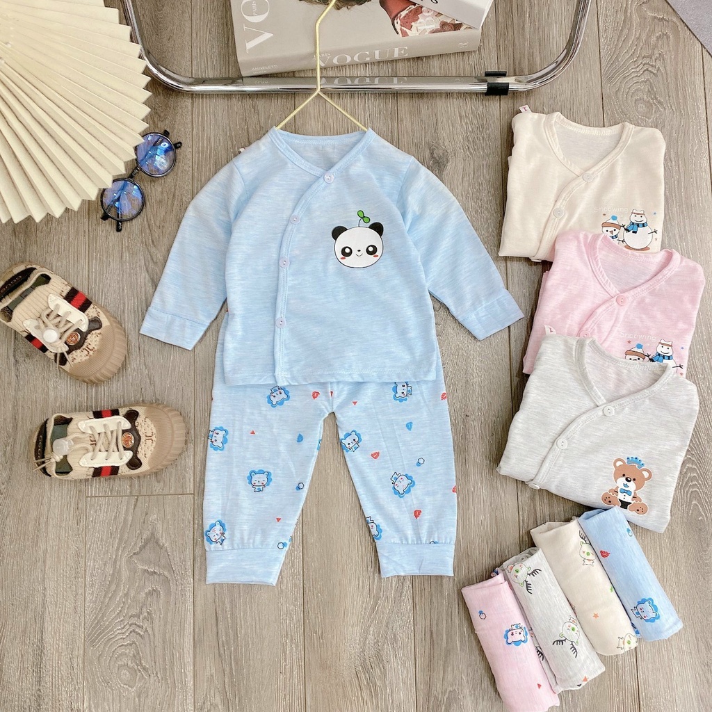 Bộ quần áo trẻ em dài tay,đồ bộ dài tay cho bé trai và bé gái từ sơ sinh đến 10kg [ Hàng Chuẩn Loại 1 ]