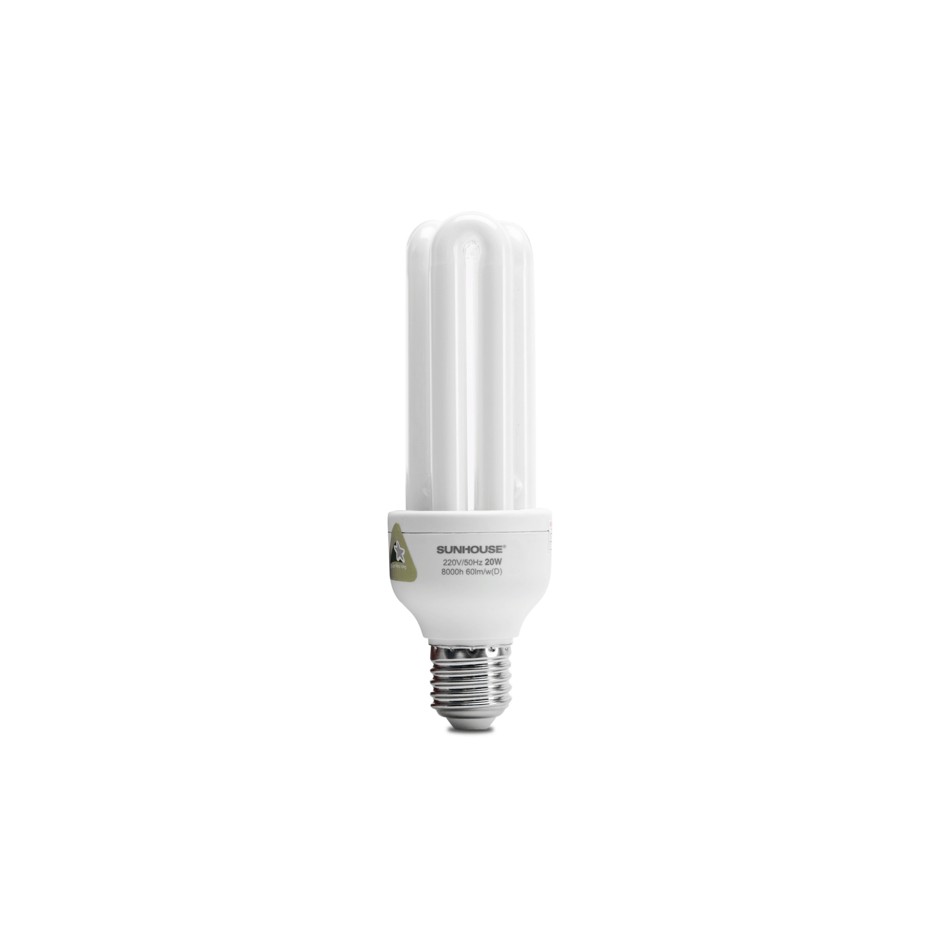 [XẢ KHO] Đèn compact SUNHOUSE SHE CFL3UT4-20W đui xoáy sáng trắng