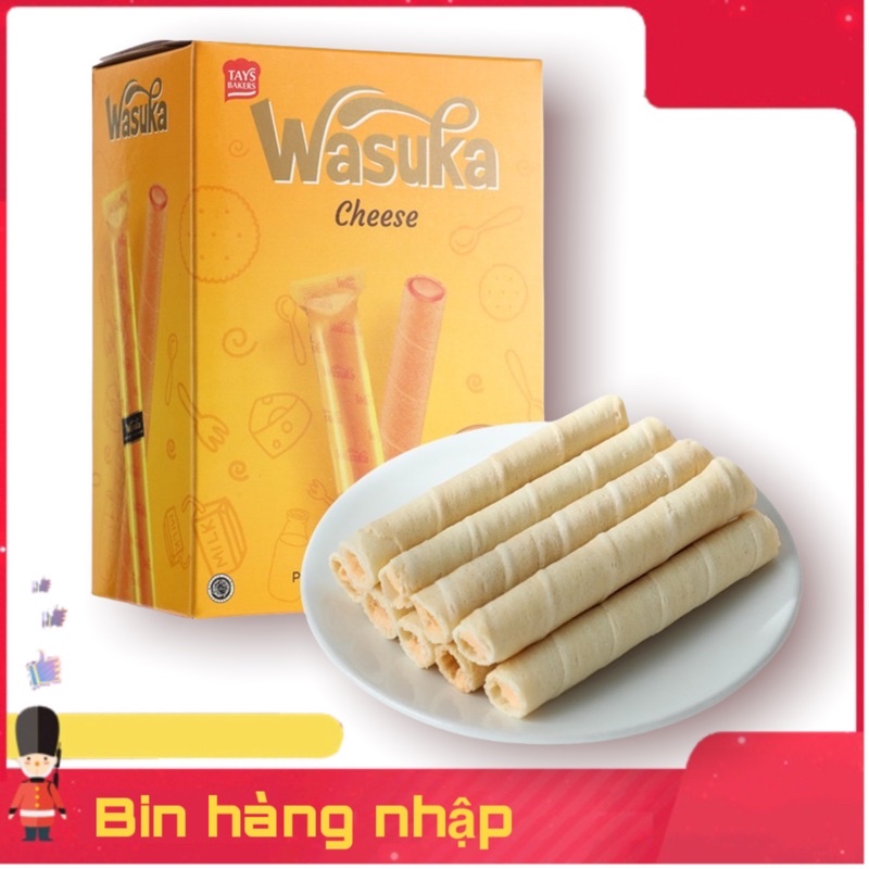 Bánh Quế Wasuka Hương Phô Mai Hộp 20 Cây Nhập Từ Indonesia