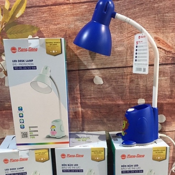 Đèn bàn học chống cận Rạng Đông-Đèn học rạng đông RL 24 kèm bóng led 5W