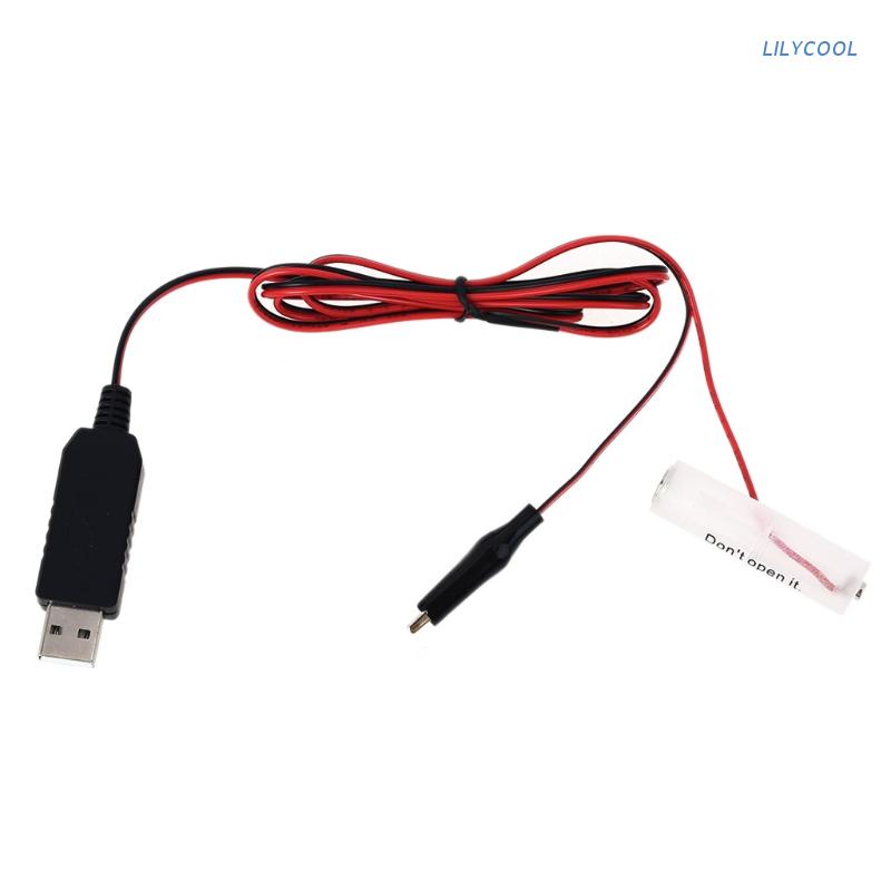 Dây Cáp Sạc Pin Dự Phòng 1m Usb Sang 3v 4.5v 6v 9v 12v Aa 2-8 Pin Lr6 Aa Cho Bộ Đàm Đồ Chơi