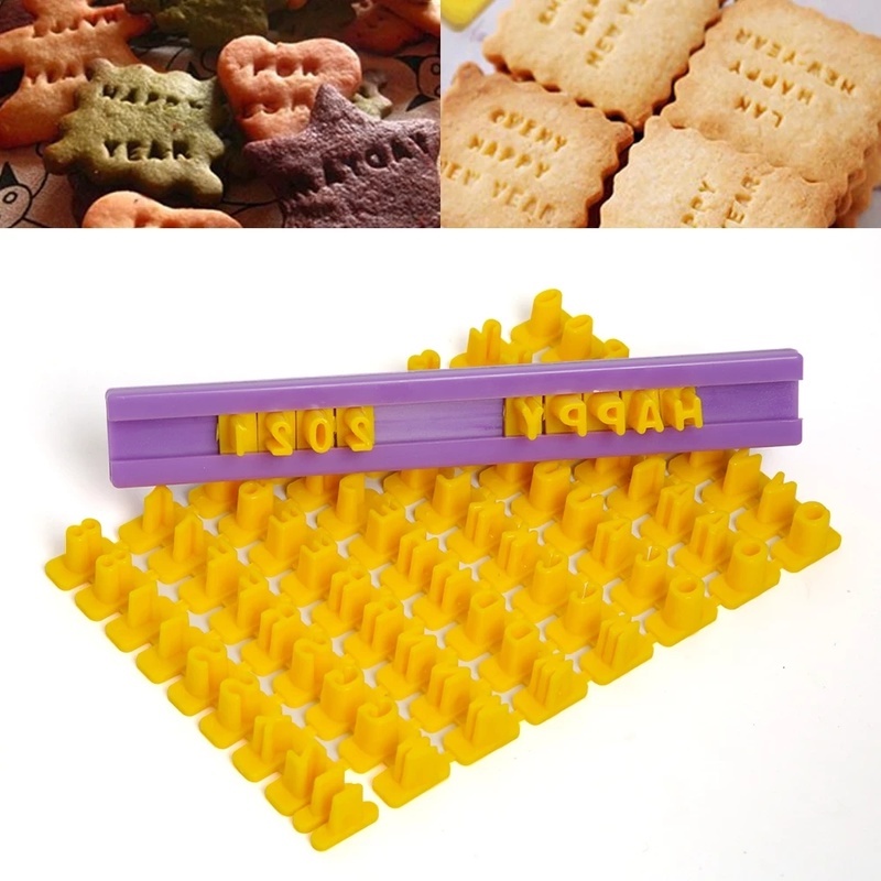 Khuôn Nhấn Bánh Quy Hình Chữ Cái Và Số DIY