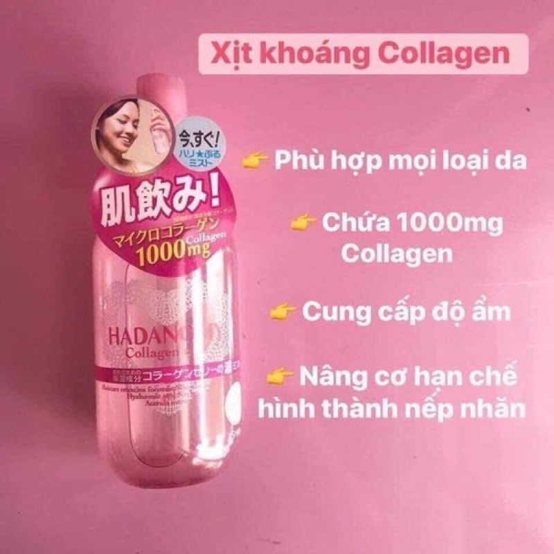 Xịt khoáng hadanomi collagen