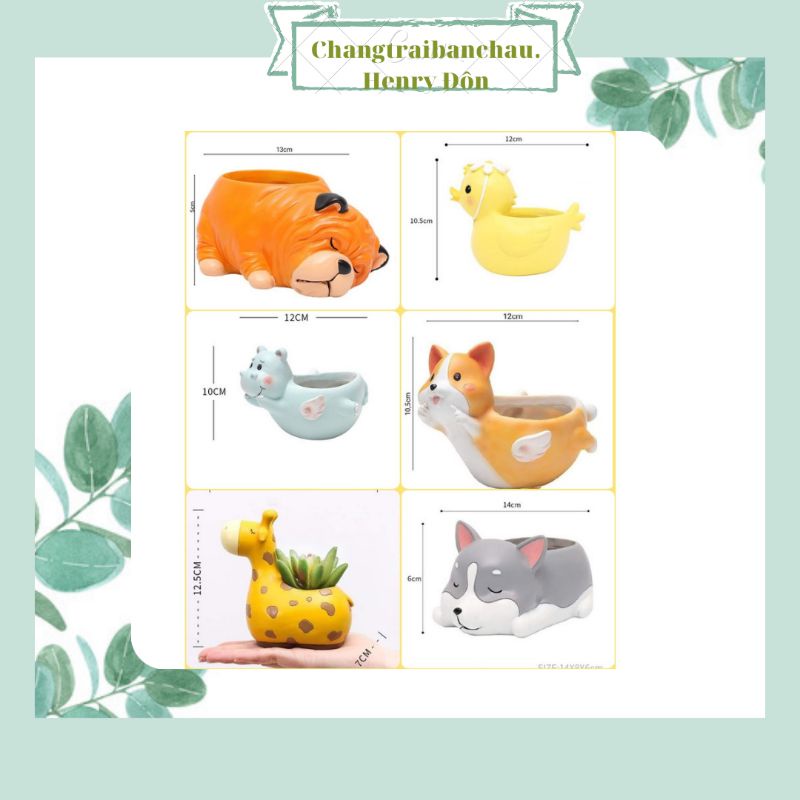 Chậu hình thú siêu xinh trồng cây nhiều mẫu mã,