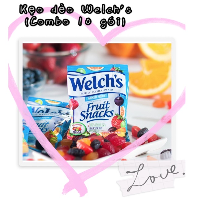 Kẹo dẻo trái cây Welch's Fruit Snacks