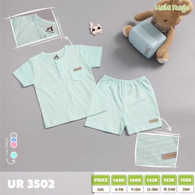 Bộ cộc tay uala rogo cài vai chui đầu chất petit và bộ cotton cho bé mẫu mới