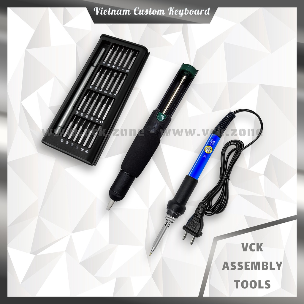 Assembly Tools | Dụng Cụ Assem Phím Custom | Tay Hàn / Mỏ Hàn 60W | Hút Thiếc - Rã Hàn | Tua Vít Đa Năng 24in1 | VCK