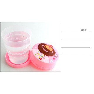 Cốc nhựa gấp gọn họa tiết đáng yêu