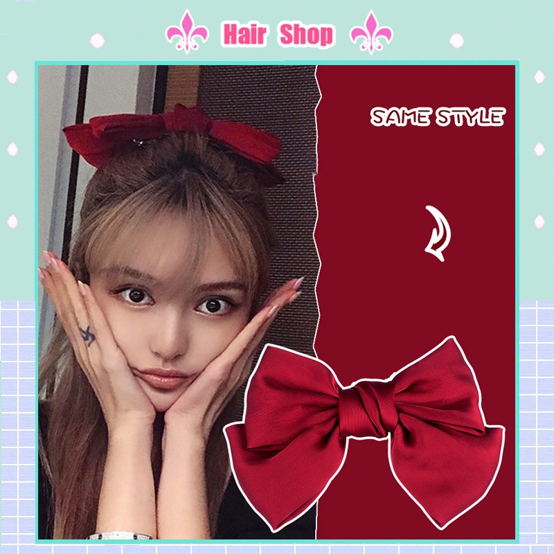 Kẹp tóc hình nơ lớn đơn giản thời trang phong cách Hàn Quốc cho nữ giới
