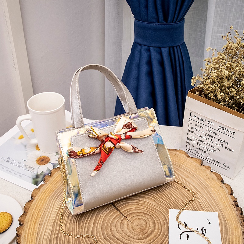 Túi xách IELGY đeo chéo vai đựng điện thoại di động phối lụa phong cách Hàn Quốc cho nữ