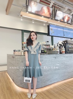 Váy thụng đuôi cá phối ren