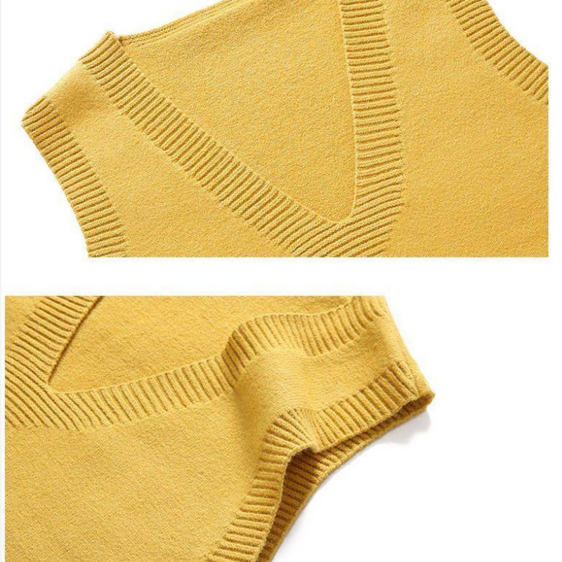 Áo Len Không Tay Cổ Chữ V Thời Trang Phong Cách Hàn Quốc Dễ Thương | BigBuy360 - bigbuy360.vn