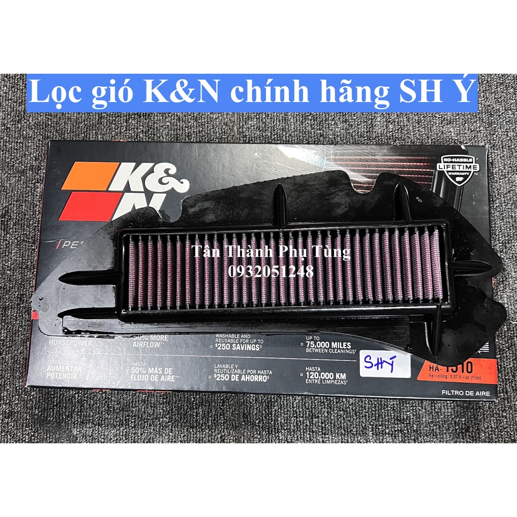 Lọc gió K&amp;N chính hãng SH Ý- HA1510