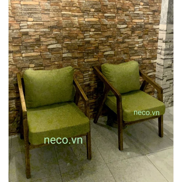 Sofa gỗ đơn có nệm