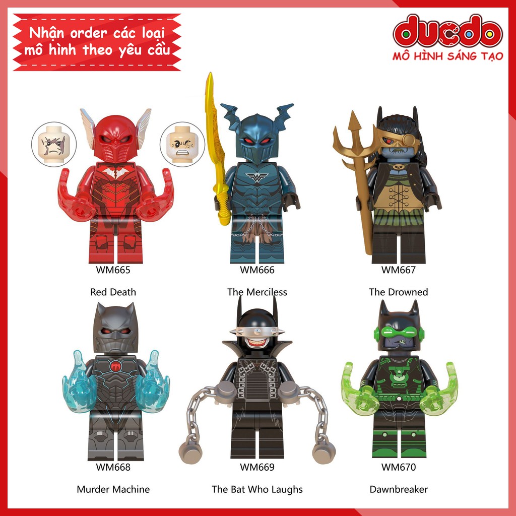 Minifigures các nhân vật Dark Knights Batman tuyệt đẹp - Đồ chơi Lắp ghép Xếp hình Mô hình Mini WM6057