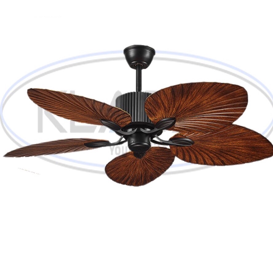 (sale)QUẠT TRẦN HÌNH LÁ CỌ KHÔNG CHAO 5 CÁNH NHỰA,SẢI CÁNH 1320MM,CÓ ĐIỀU KHIỂN TỪ XA DÙNG CHO NHÀ HÀNG QUÁN CAFE
