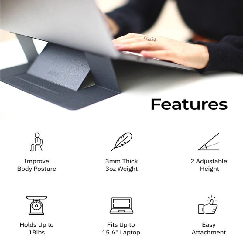 Giá Đỡ Laptop Siêu Mỏng Có Thể Điều Chỉnh Chiều Cao Gấp Gọn Có Thể Tái Sử Dụng Gen 2