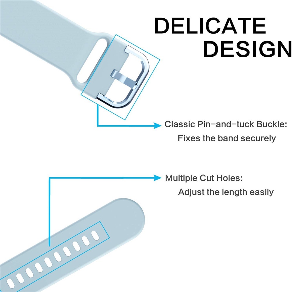 Dây Đeo Thay Thế Chất Liệu Silicon Màu Trơn Cho Amazfit Bip 3 Pro Huami Amazfit Bip U Pro Bip 3Pro Bip 3 Bip S Lite Bip Lite