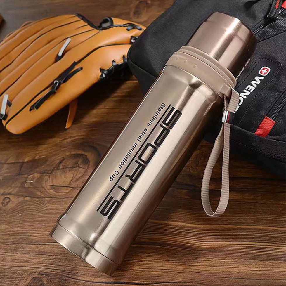 Bình đựng nước giữ nhiệt inox hai lớp cao cấp 404 không gỉ Sport 750ml cực an toàn  - MonacoStore