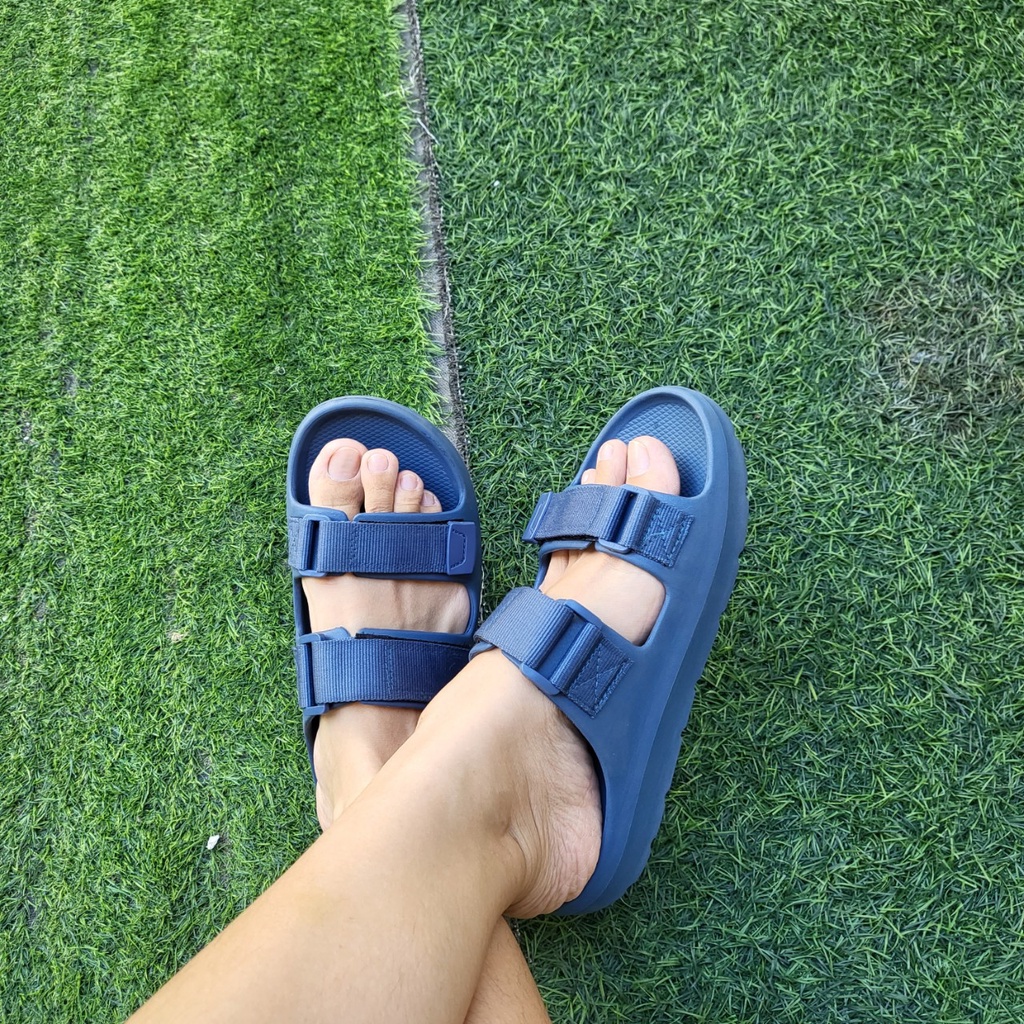(Size 35/36-44/45)Dép quai ngang 2 quai dán siêu nhẹ êm chân Cheerful Mario C9908 nam nữ