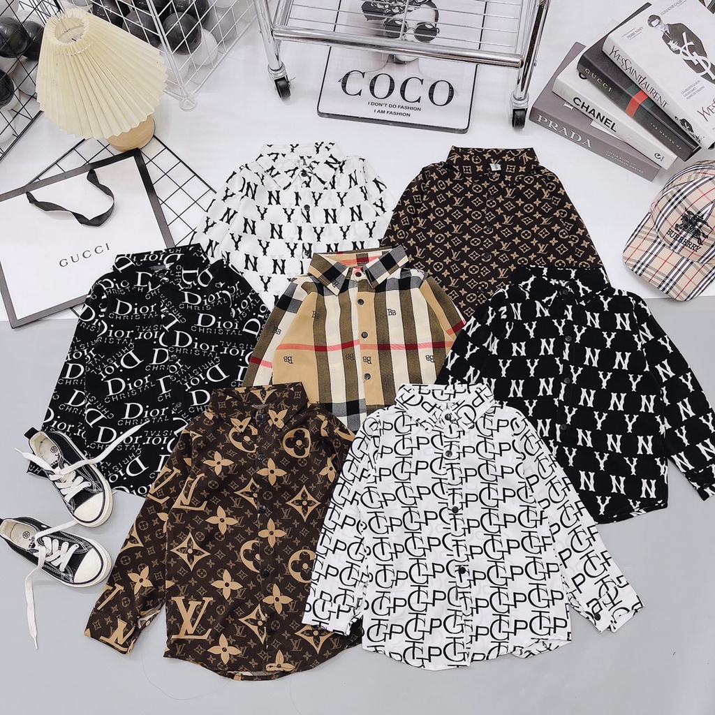 SIZE ĐẠI 20-33KG: [28 MÀU] Áo sơ mi lụa dài tay ĐẠI cực đẹp, mềm, mát cho bé trai - SMLDTD