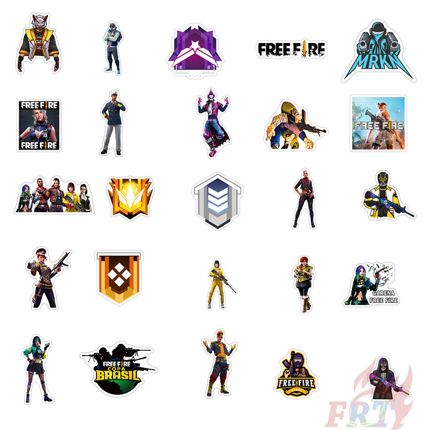 50 Cái / Bộ ❉ Nhãn freefire ❉ Trò chơi di động free fire diy fashion hành lý máy tính xách tay đề can ván trượt doodle stickers
