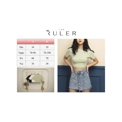 Áo croptop The RULER chất vải cotton thoáng mát