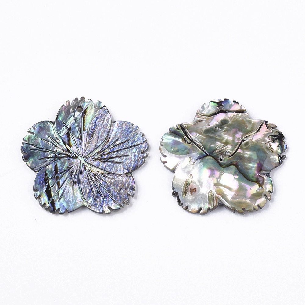 5-50 Mặt Dây Chuyền Hình Vỏ Sò 35x36x2mm: 1.4mm