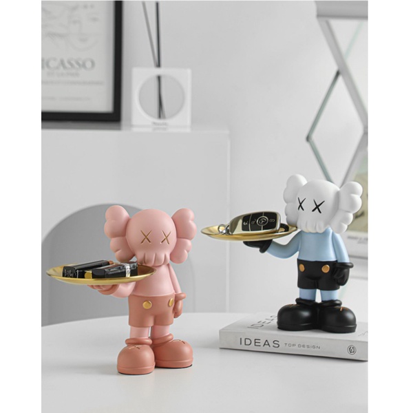 Mô hình KAWS bê khay trang trí , búp bê hoạt hình cao cấp sang trọng [ quà tặng - trưng bày]