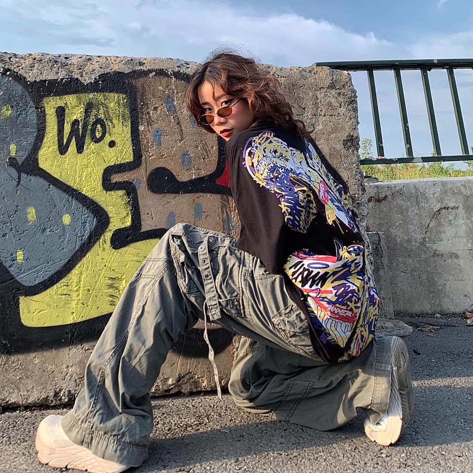 Áo thun tay lỡ local brand Clownz King Of School Full Print unisex form rộng, chất cotton