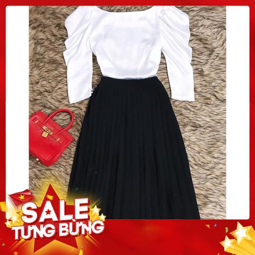 Áo lụa tay bồng A1259 - QUEEN SHOP DOLCE VIVA COLLECTION ( ảnh trải sàn do chính tay chị chủ tự chụp