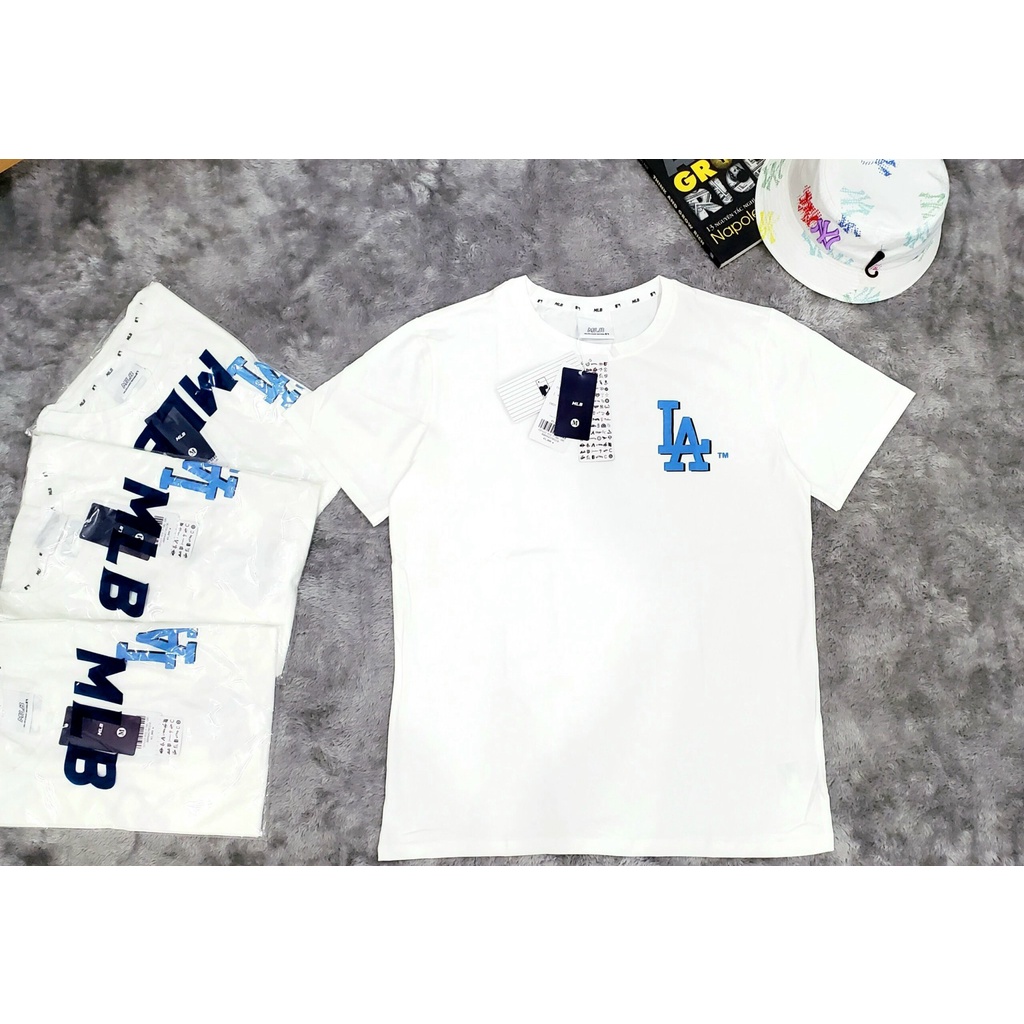 Áo thun cổ tròn ngắn tay MLB La play Dodgers