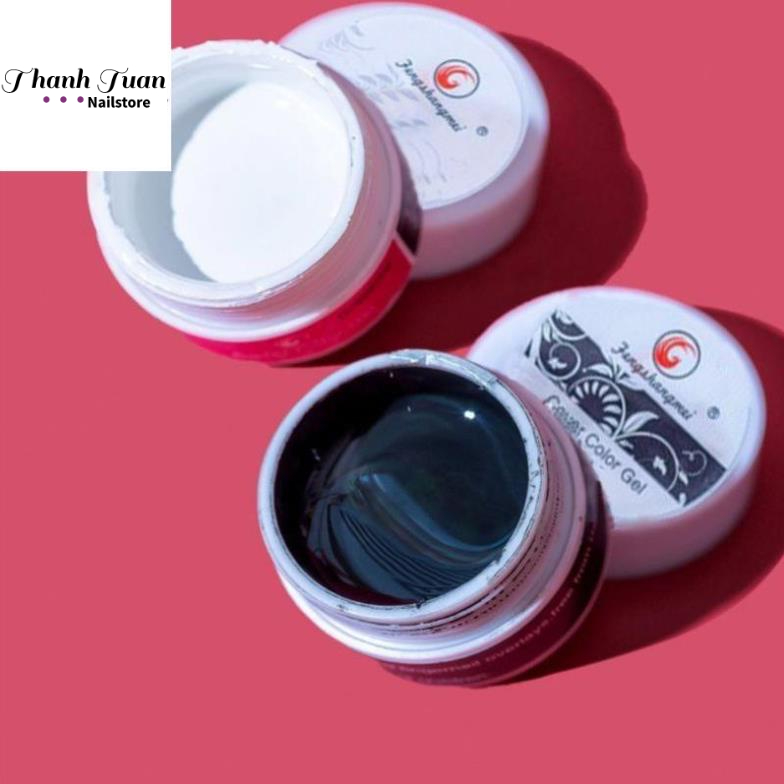 Gel vẽ đen trắng FENGSHANGMEI chính hãng, gel vẽ nail  - Phụ kiện đồ nail