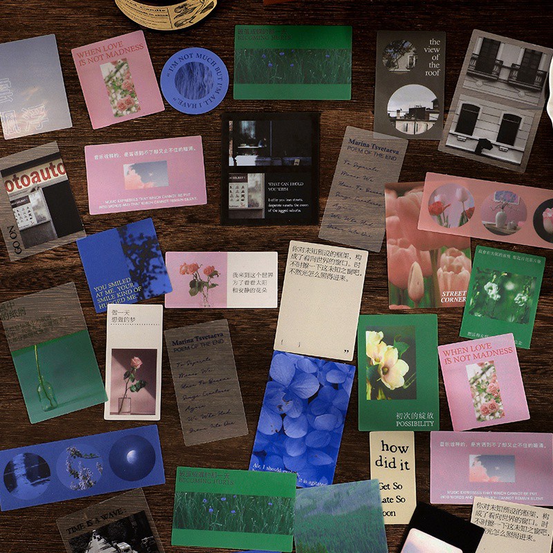 Set 40 Miếng Dán Pet Trang Trí Album Ảnh