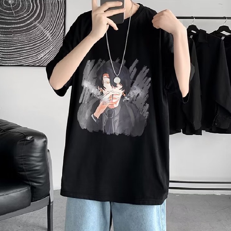 Áo Thun Tay Ngắn Dáng Rộng In Chữ Phong Cách Hip Hop Thời Trang Mùa Hè Cho Nam Và Nữ size M-8XL