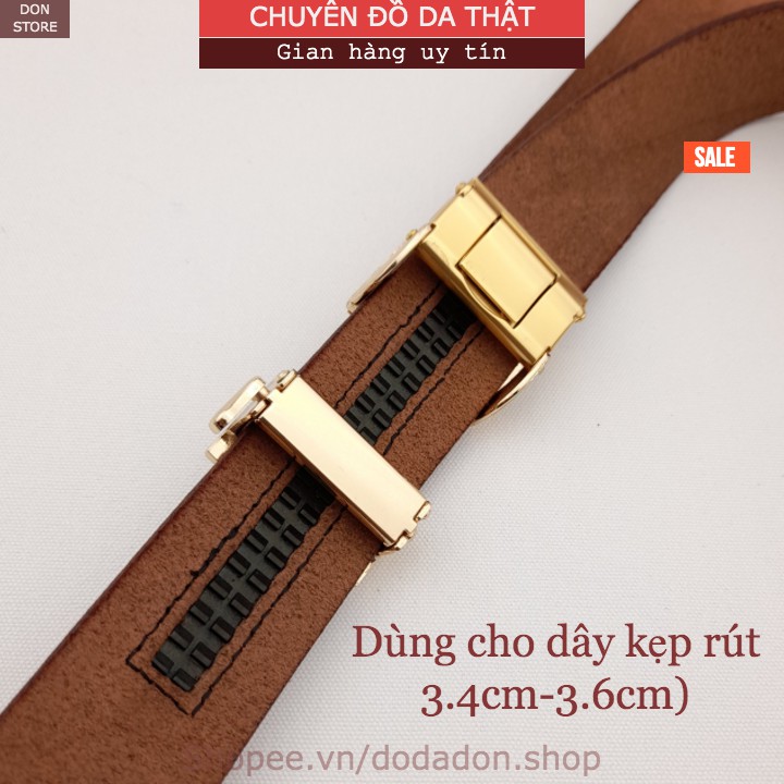 [KHÓA INOX] Mặt Khóa Thắt Lưng INOX Cao Cấp Cho Dây 3.4-3.6cm (Cho Dây Có Khấc - Khóa Kẹp Rút)