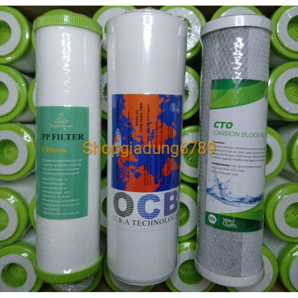 Lõi Lọc Nước PP NESCA Số 1 2 3 Có Đầu Bịt - Cho Máy Lọc Nước RO